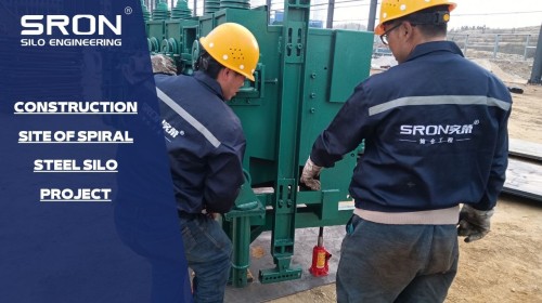 Construction Site of Spiral Steel Silo Project